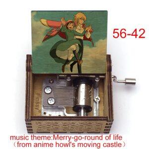 newest design anime howl's moving castle music theme Merry go round of life howl Sophie music box girls toy new year gift