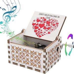 Wooden Hand Crank Music Box All Style Howl's Moving Castle Sunshine Fall in Love Birthday Present Valentine's Day Gift